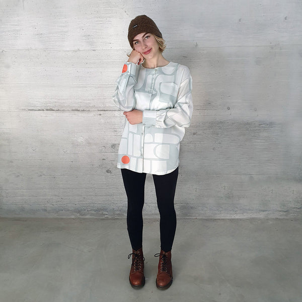 NIKY blouse with light green print - Where is Marlo