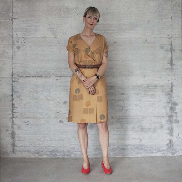 SIMONE camel print dress - Where is Marlo